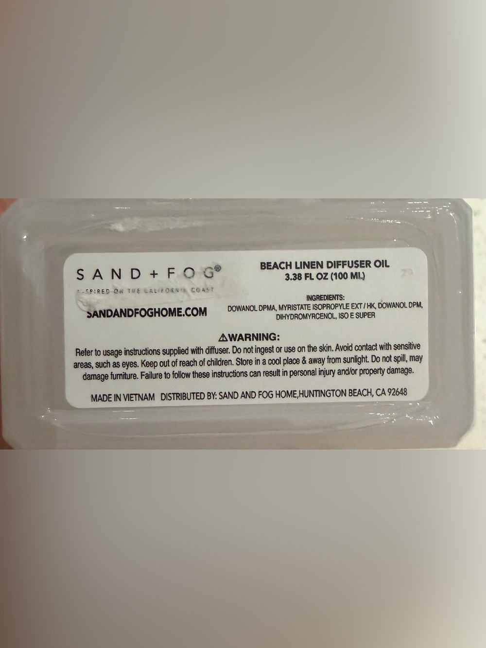 ✨New✨SAND+FOG: **100mL** Diffuser Oil: Beach Linen - Picture 3 of 4